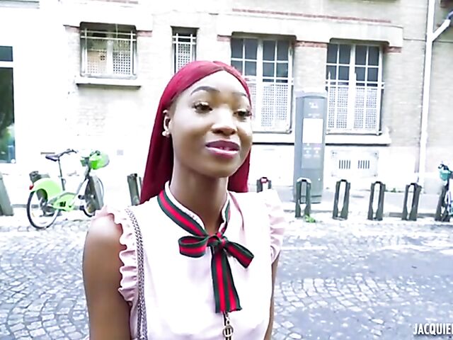 Red-haired French ebony threesome with two white dicks featuring Kimmy