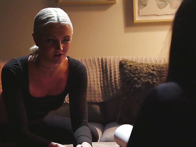 Lesbian pussy eating after dark with Zoe Sparx and Keira Croft