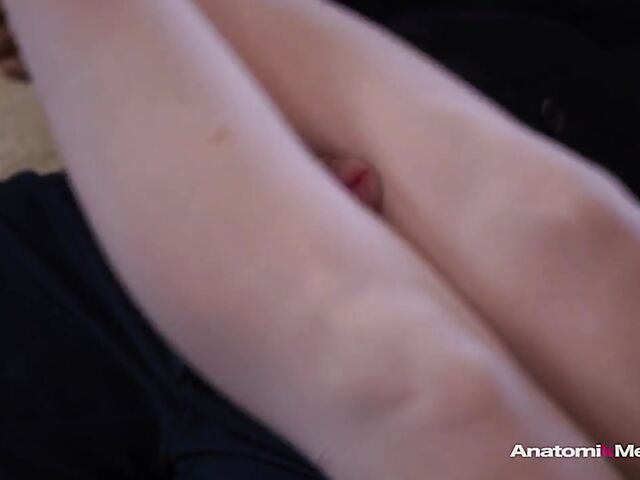 Nylon foot job from elegant real estate agent Kleio Valentien