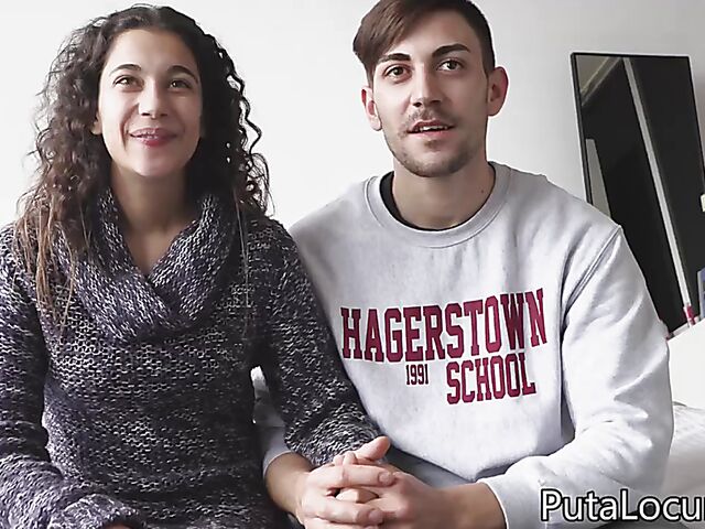 Spanish couple casting by Torbe featuring Lamala and her lucky BF