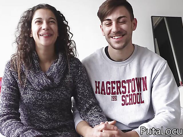 Spanish couple casting by Torbe featuring Lamala and her lucky BF