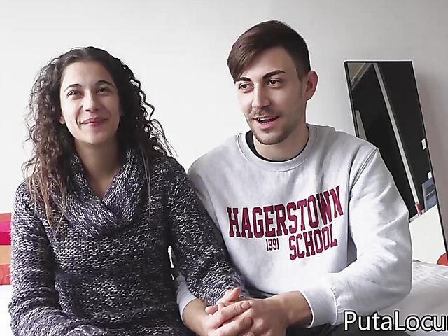 Spanish couple casting by Torbe featuring Lamala and her lucky BF