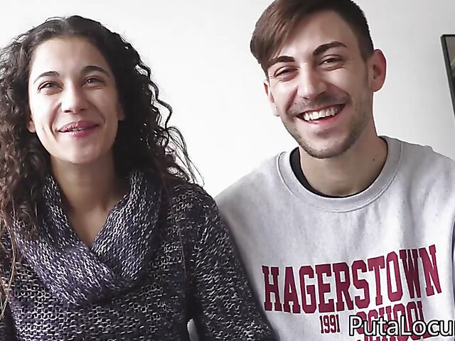 Spanish couple casting by Torbe featuring Lamala and her lucky BF