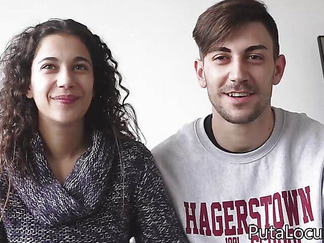 Spanish couple casting by Torbe featuring Lamala and her lucky BF