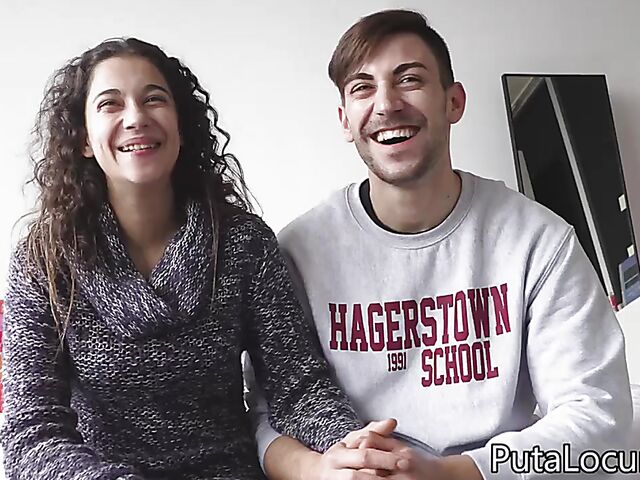 Spanish couple casting by Torbe featuring Lamala and her lucky BF