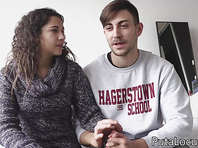 Spanish couple casting by Torbe featuring Lamala and her lucky BF