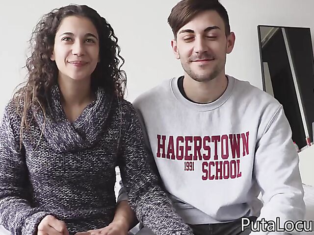 Spanish couple casting by Torbe featuring Lamala and her lucky BF