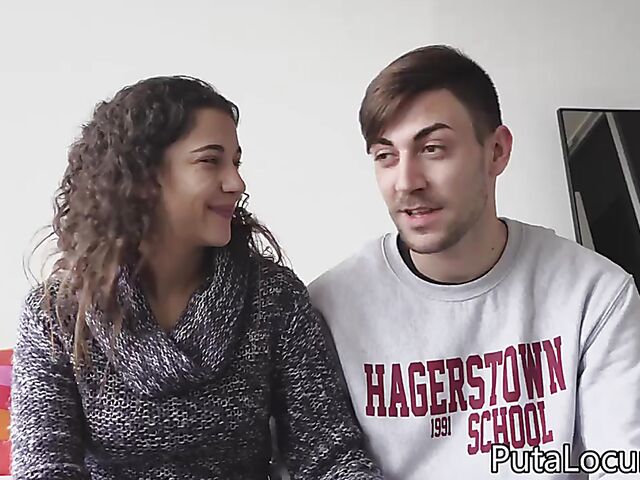 Spanish couple casting by Torbe featuring Lamala and her lucky BF