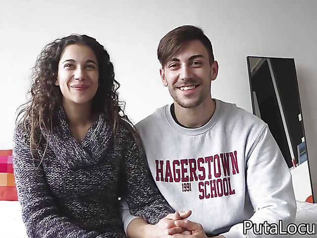 Spanish couple casting by Torbe featuring Lamala and her lucky BF