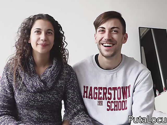 Spanish couple casting by Torbe featuring Lamala and her lucky BF