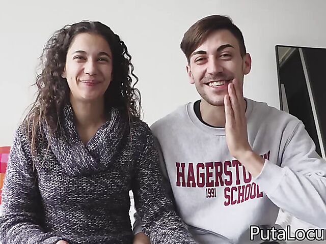 Spanish couple casting by Torbe featuring Lamala and her lucky BF