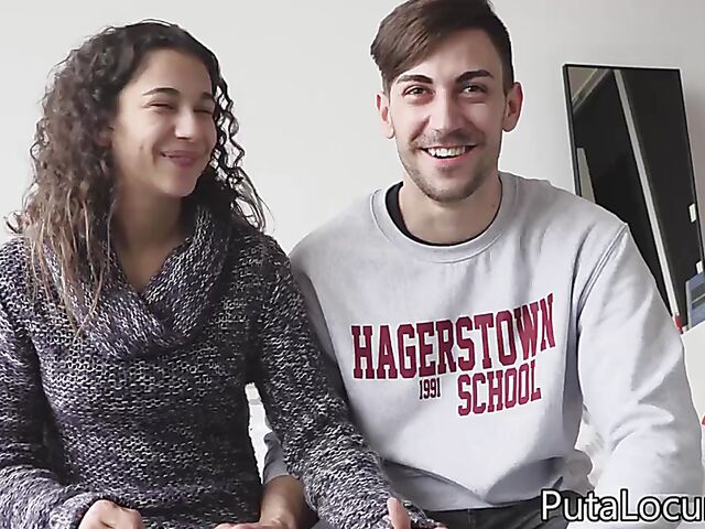 Spanish couple casting by Torbe featuring Lamala and her lucky BF