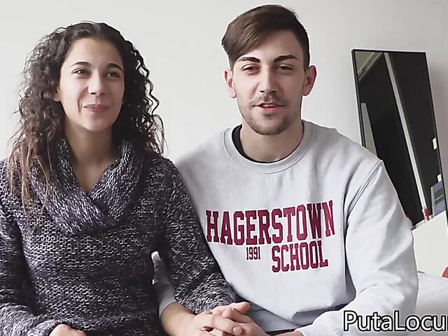 Spanish couple casting by Torbe featuring Lamala and her lucky BF