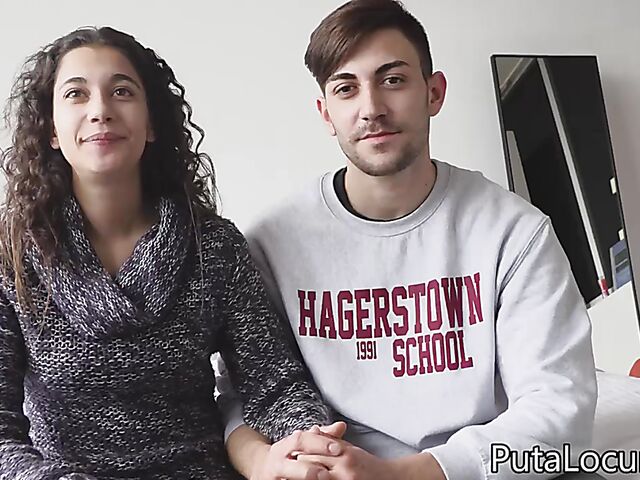 Spanish couple casting by Torbe featuring Lamala and her lucky BF