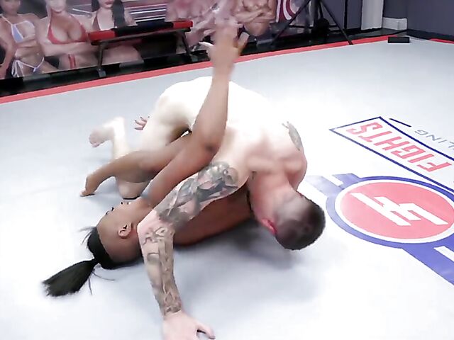 Avery Jane Vs Cody Carter - Interracial nude mixed wrestling fuck