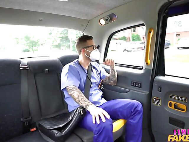 Billie Star - Taxi fuck with the doctor on the way to the hospital
