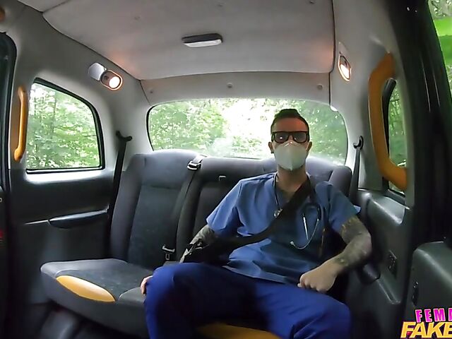 Billie Star - Taxi fuck with the doctor on the way to the hospital