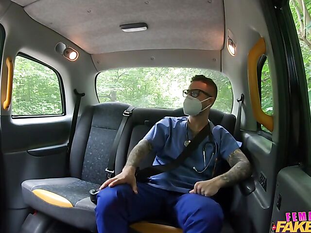 Billie Star - Taxi fuck with the doctor on the way to the hospital