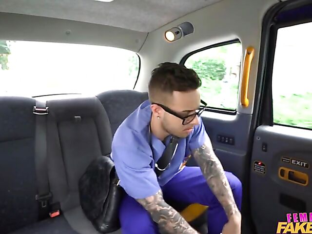 Billie Star - Taxi fuck with the doctor on the way to the hospital