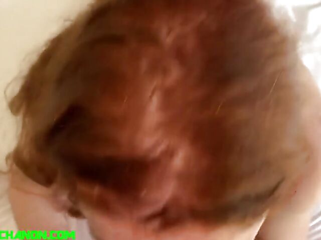 Deep throat gagging and brutal fucking with redhead Arietta Adams