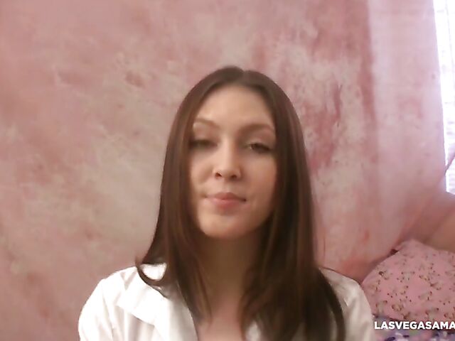 POV finger fuck with cute shaved babe Megan Loxx