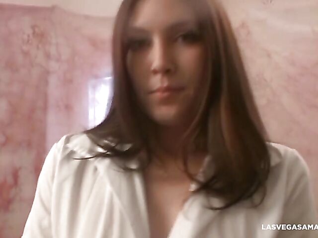 POV finger fuck with cute shaved babe Megan Loxx