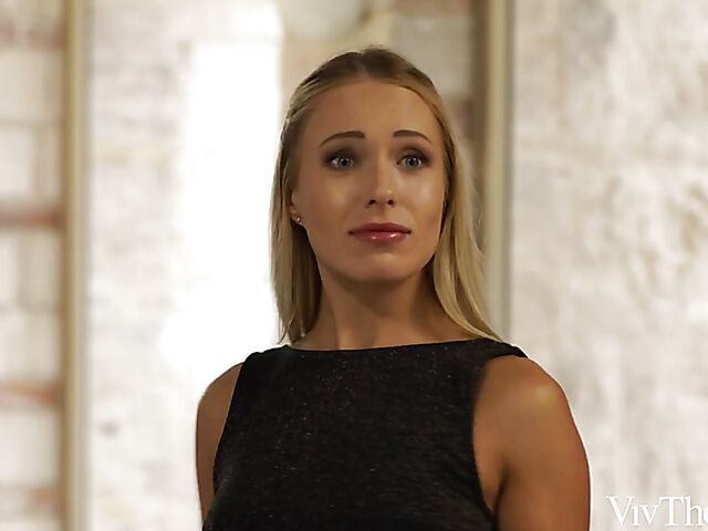 Jessika Night & Alya Stark - Elegant waitresses in black mini skirts have sensual lesbian sex