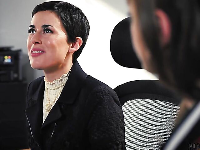 Please fuck my husband with female boss Olive Glass and her personal assistant Rebecca Vanguard