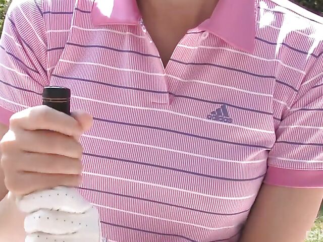 Nude golf and uncensored sex with Japanese pornstar Karin Mizuno