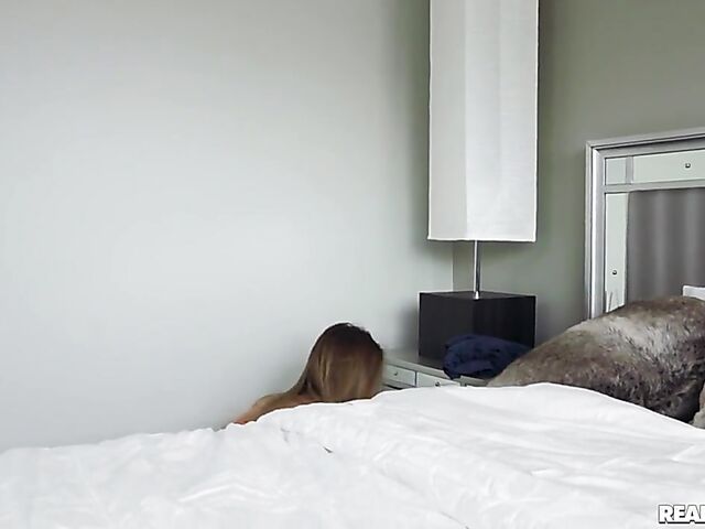 Skinny small tits babe with long legs Kyler Quinn loves to fuck