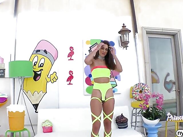 Asshole licking and pussy fucking with sexy nympho Catalina Ossa