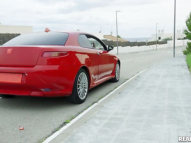 Car masturbation and sex outside with big tits latina Adara Love