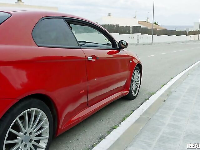 Car masturbation and sex outside with big tits latina Adara Love