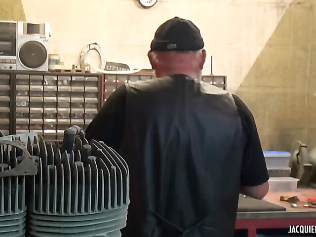 Hardcore french porn with sexy nurse Tiffany Doll helping the motorcycle mechanic