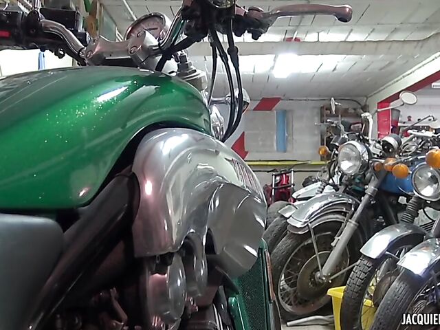 Hardcore french porn with sexy nurse Tiffany Doll helping the motorcycle mechanic