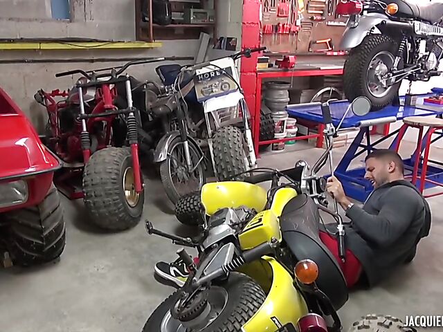 Hardcore french porn with sexy nurse Tiffany Doll helping the motorcycle mechanic