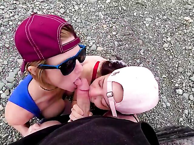 Outdoor sex in Alaska with horny travelers Lana Mars and AKGingersnaps