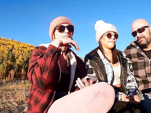 Outdoor sex in Alaska with horny travelers Lana Mars and AKGingersnaps