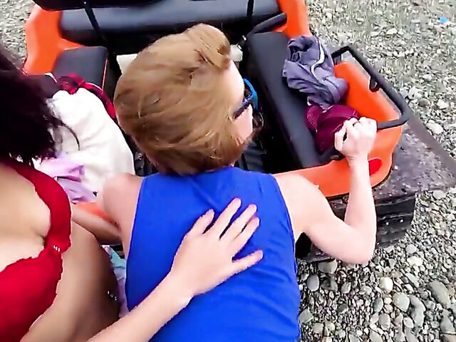 Outdoor sex in Alaska with horny travelers Lana Mars and AKGingersnaps