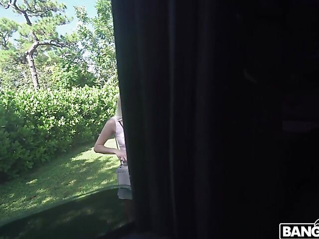 Blonde slut Bri Klein gets fucked good in a van