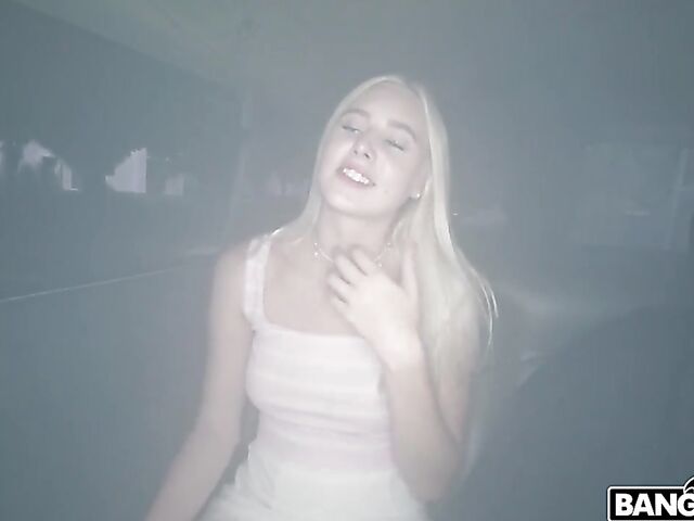 Blonde slut Bri Klein gets fucked good in a van