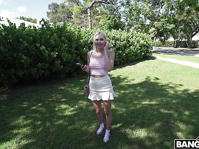 Blonde slut Bri Klein gets fucked good in a van