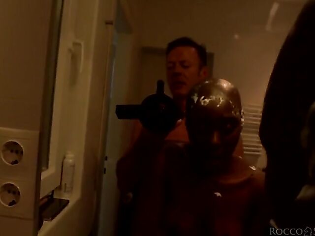 Rocco interracial with shaved head African black babe Zaawaadi