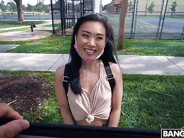 Kimmy Kimm - Tiny asian picked up and fucked in a van