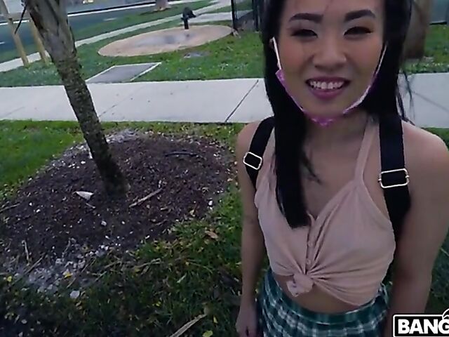 Kimmy Kimm - Tiny asian picked up and fucked in a van