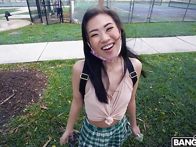 Kimmy Kimm - Tiny asian picked up and fucked in a van