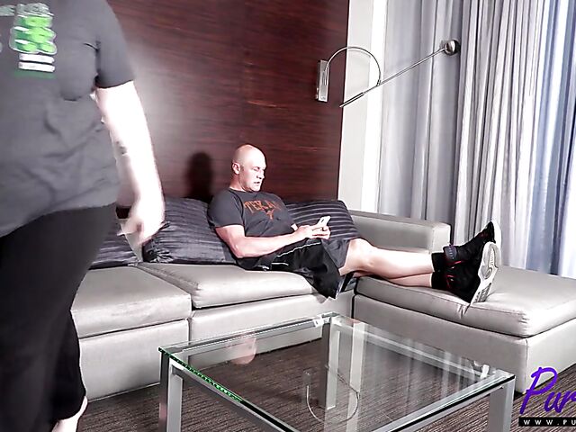 Horny BBW redhead Shanelle Savage doing it in black lingerie