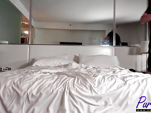 Horny BBW redhead Shanelle Savage doing it in black lingerie