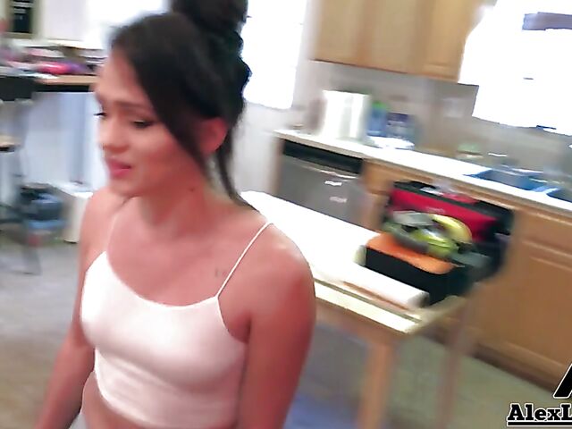 Alex Legend and Alex More POV sex and cum on belly in slow motion