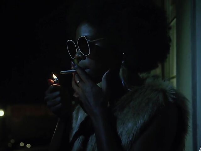 Ebony lesbians Misty Stone and Sizi Sev are horny in the night